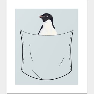 Peeking Pocket Pet - Penguin Posters and Art